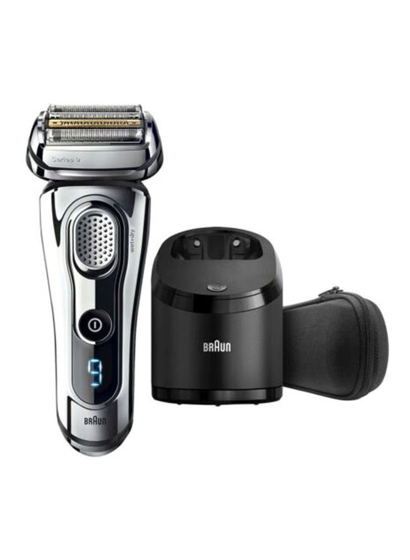 Rechargeable Wet And Dry Shaver Razor Silver/Black