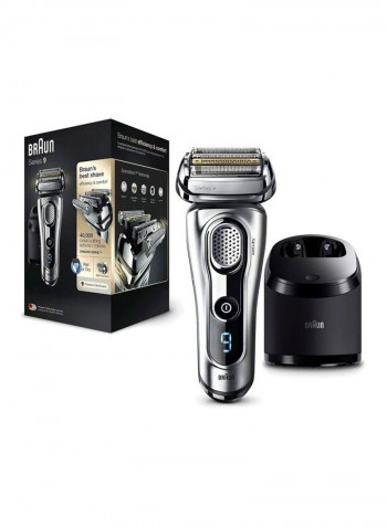 Rechargeable Wet And Dry Shaver Razor Silver/Black