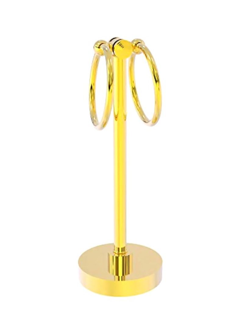 Southbeach Collection Vanity Top Two Ring Towel Holder Gold