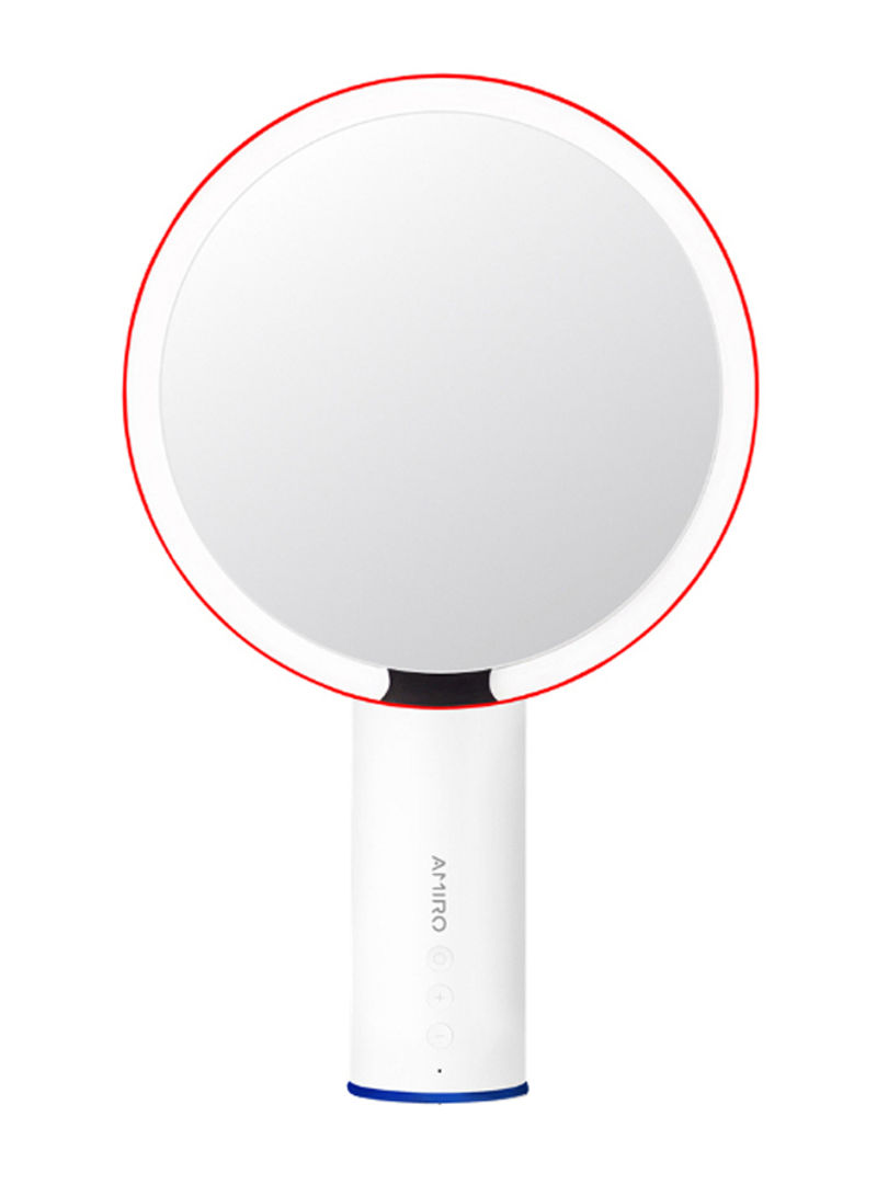 Adjustable LED Makeup Mirror With Motion Sensor White/Red