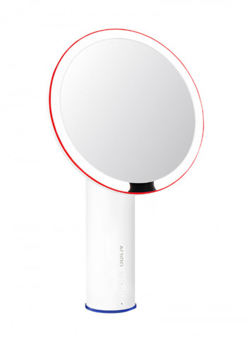 Adjustable LED Makeup Mirror With Motion Sensor White/Red