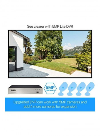 1080P 8 Channel Outdoor Security Camera System with 1TB Hard Drive and Remote Access