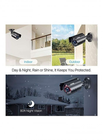 1080P 8 Channel Outdoor Security Camera System with 1TB Hard Drive and Remote Access