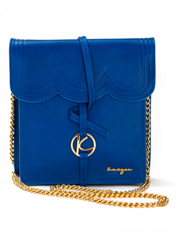 Viva Leather Shoulder Bag For Women Blue