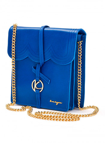 Viva Leather Shoulder Bag For Women Blue