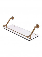 Waverly Place Floating Gallery Rail Glass Shelf Gold/Clear 24inch