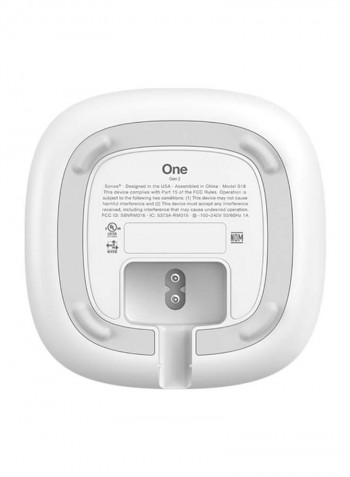 One (Gen 2) Voice Controlled Smart Speaker With Built-In Amazon Alexa ONEG2UK1 White