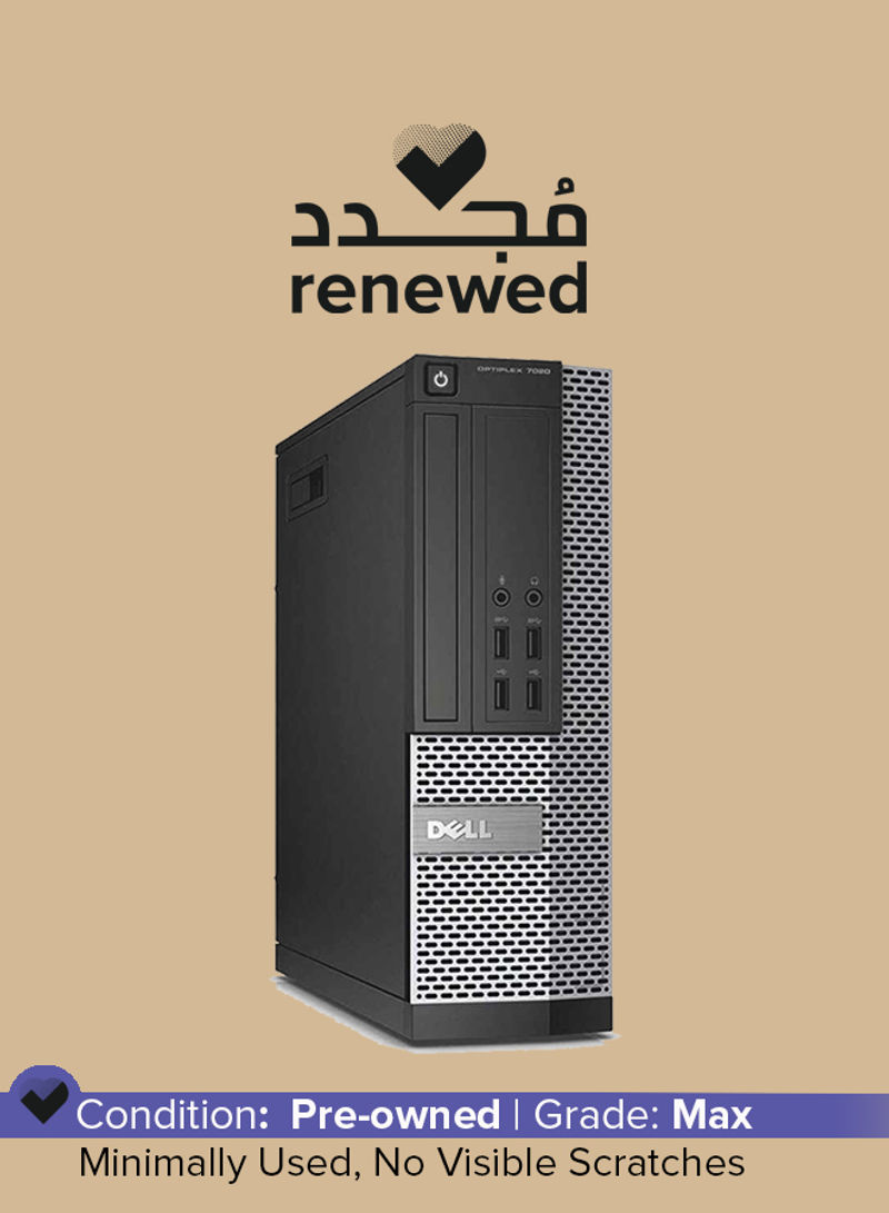 Renewed - Optiplex 9020 (2014) Desktop Mini PC, Intel Core i7 Processor/4th GEN/8GB RAM/500GB HDD/HD 4600 Integrated Graphics Black