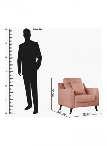Barista Sofa With Cushion Pink 82x77x90cm