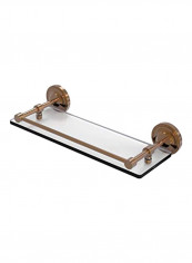 Brass Glass Shelf Bronze/Clear 16x5inch