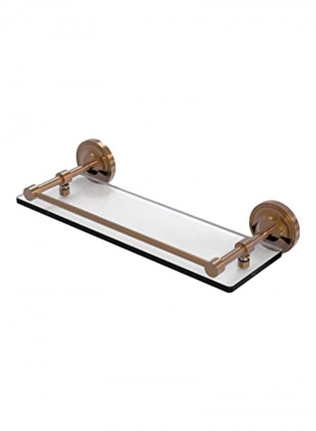 Brass Glass Shelf Bronze/Clear 16x5inch