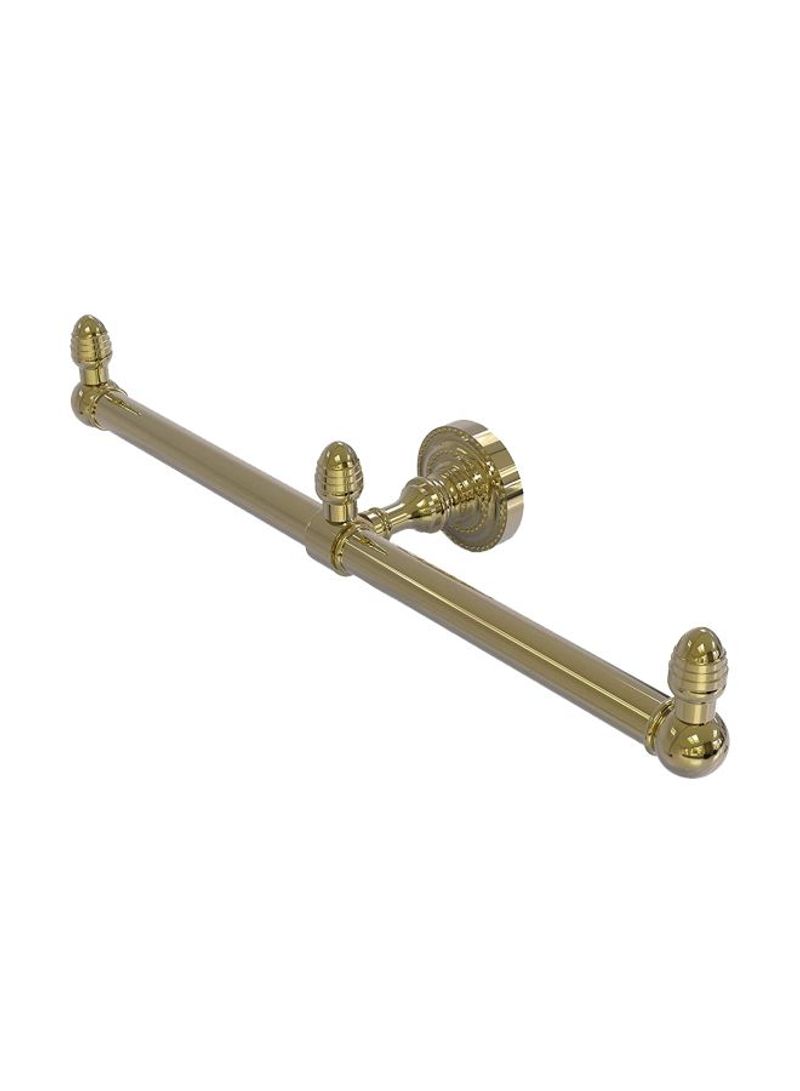 Dottingham Collection Brass 2 Arm Towel Holder Gold 15.5inch