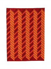 Flatwoven Handmade Area Rug Orange 240 x 170centimeter