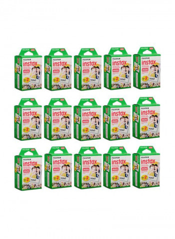 Pack Of 15 Instax Mini Instant Film Multicolour
