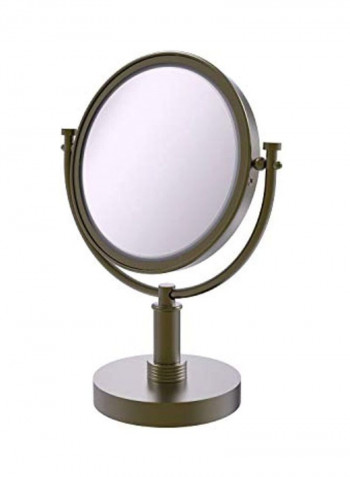 Vanity Top 4X Magnification Make-Up Mirror Brown/Clear 8inch