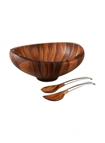 3-Piece Salad Bowl Set Brown