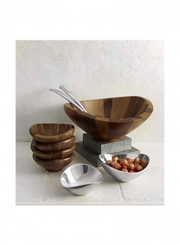 3-Piece Salad Bowl Set Brown