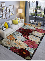 3D Flower Pattern Living Room Carpet Multicolour 180x280( WxL)centimeter