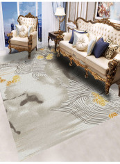 Block Creative Design Living Room Carpet Grey 180x280( WxL)centimeter