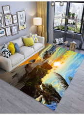 3D Landscape Pattern Supple Floor Mat Multicolour 180x280centimeter