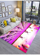 3D Lavender Printed Rug Multicolour 160x230centimeter