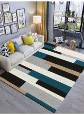 Color Patchwork Doorway Mat Multicolour 180x280centimeter