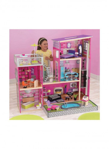 35-Piece Uptown Dollhouse With Furniture