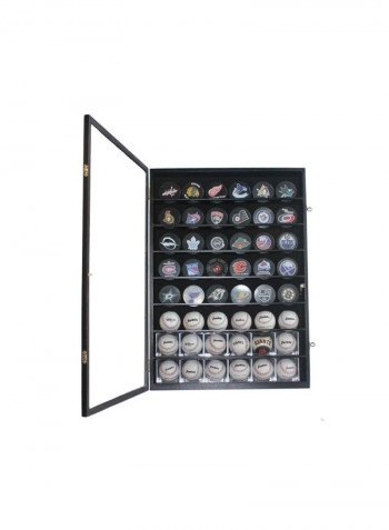 Baseball Holder Wall Cabinet Black