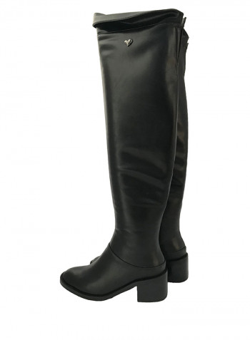 Comfortable Knee High Boots Black