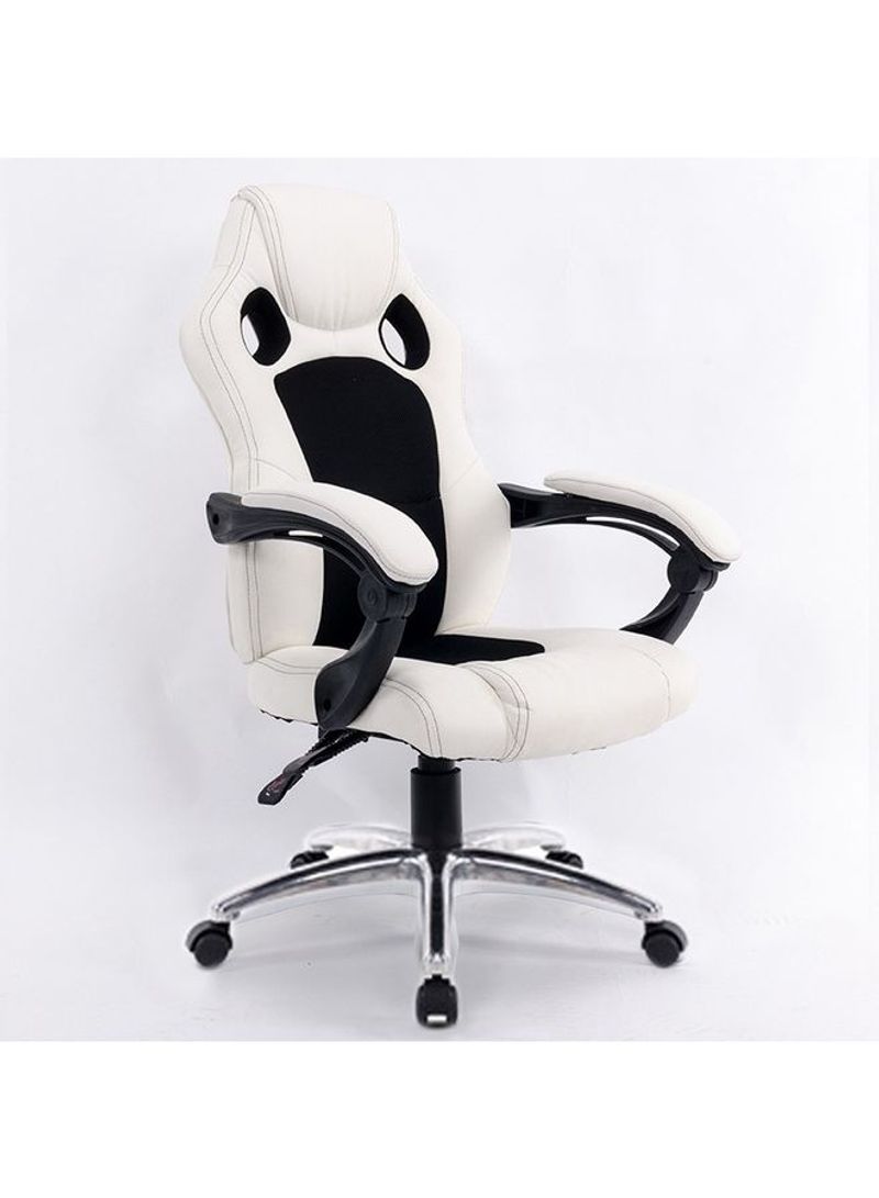 Rotating and Lifting Office Chair White/Black