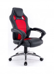 Rotating Lifted Lounge Chair Red/Black