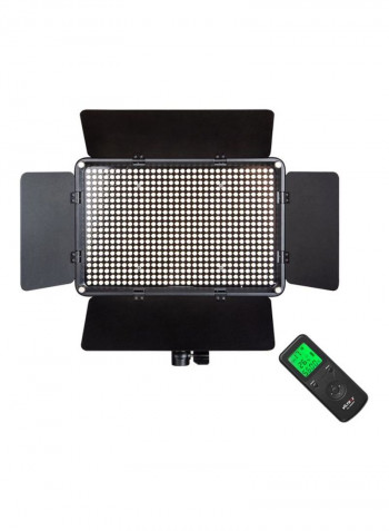 7-Piece LED Video And Photography Light With Remote Control Black