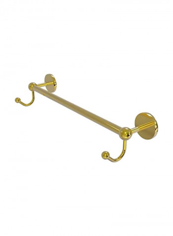 Prestige Skyline Collection Integrated Hooks Towel Bar Gold 30inch
