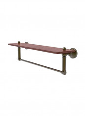 Waverly Place Collection Wood Shelf Towel Holder Brown/Green 22inch