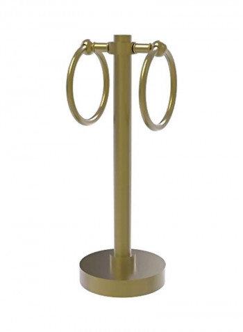 Two Ring Towel Holder Gold 5x5x12inch