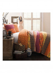 Eiffel Tower Printed Polyester Duvet Cover Polyester Green/Brown King
