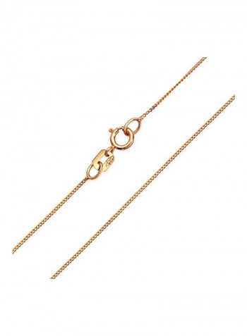 14 Karat Rose Gold Cuban Curb Chain Necklace
