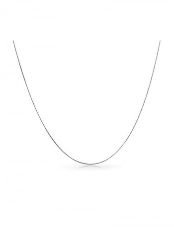 14 Karat White Gold Cuban Curb Chain Necklace