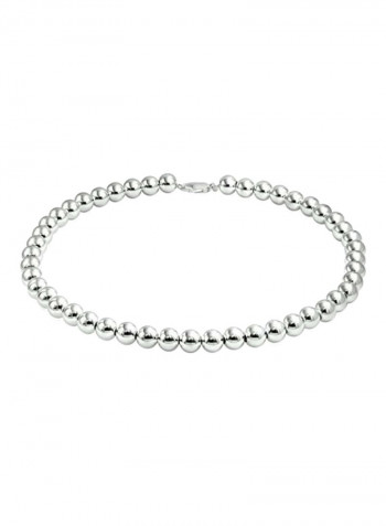 925 Sterling Silver Shiny Round Ball Necklace