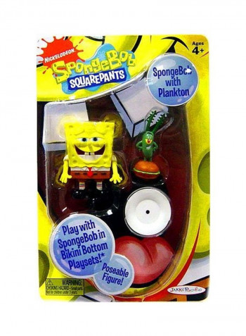 Spongebob Squarepants And Plankton Action Figure Set