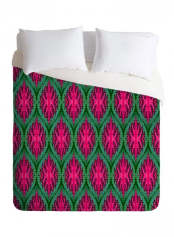 Polyester Duvet Cover Polyester Pink/Green King