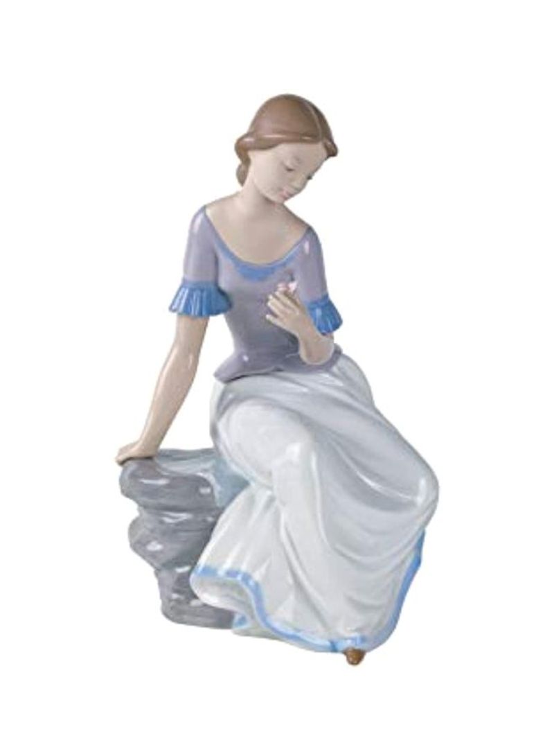 Spring Reflections Figurine White/Brown/Purple 11.25inch