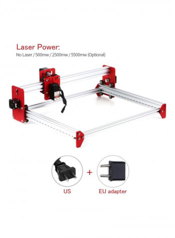 A3 Laser Machine Silver/Red 61.20x12.50x40.50centimeter