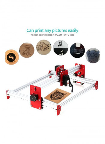A3 Laser Machine Silver/Red 61.20x12.50x40.50centimeter