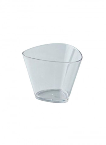 100-Piece Plastic Cup Set Clear 11.8x3.4x2.6inch