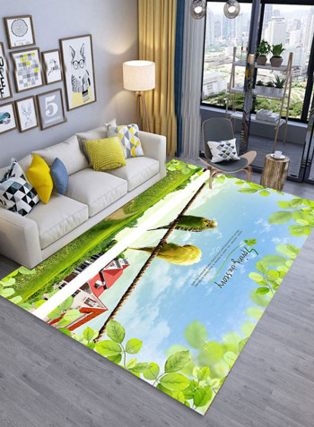 Anti-Skid Printed Mat Multicolour 180x280centimeter