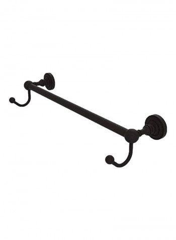 Dottingham Collection Integrated Hooks Towel Bar Brown 30inch