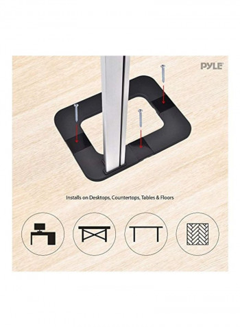 Floor Standing Tablet Case Holder Silver/Black