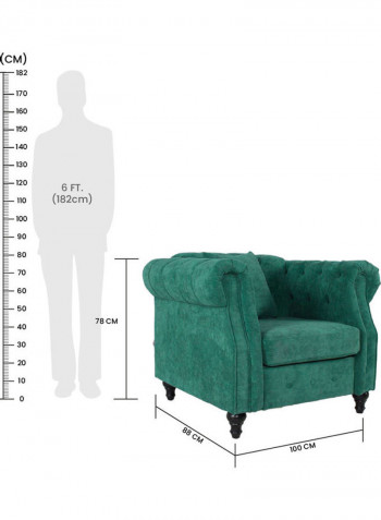 David 1-Seater Sofa Green 100x88x78cm