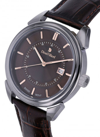 Men's Leather Analog Wrist Watch DVW19033